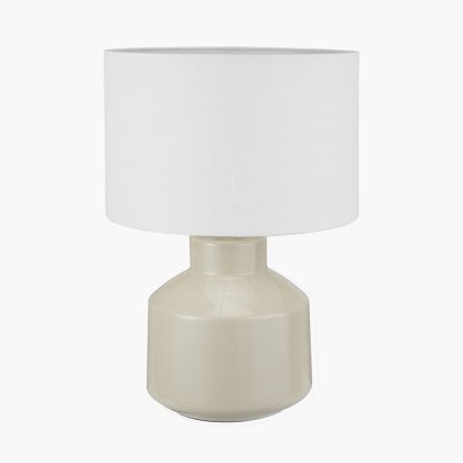 Pacific Lifestyle Nora Crackle Effect Table Lamp - Cream