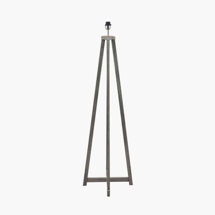 Pacific Lifestyle Whitby Wood Tapered 4 Post Floor Lamp Base - Grey Wash