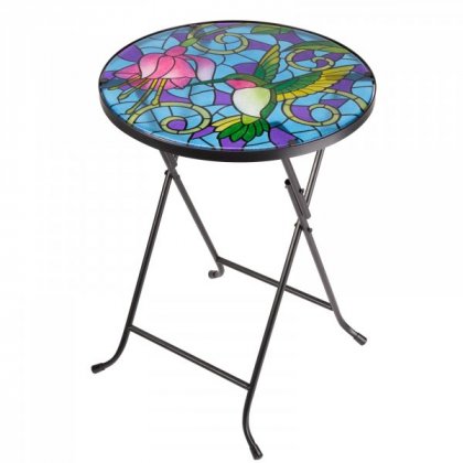 Flamboya Hummingbird Glass Table