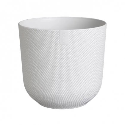 Elho Jazz Round 19cm Silky White Plant Pot