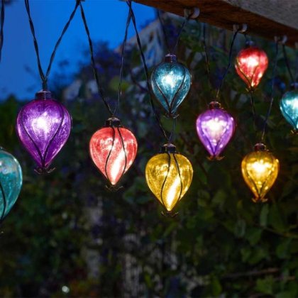 Smart Solar Decorative Balloon Rainbow String Lights - Set of 10