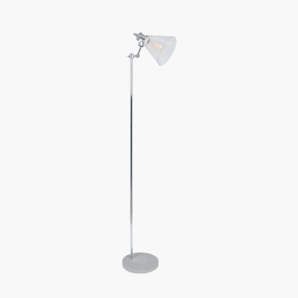 Pacific Lifestyle Chaplin Concrete and Brushed Chrome Floor Lamp