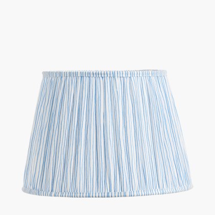 Pacific Lifestyle Thiago Stripe Mushroom Pleat Tapered Lampshade 45cm - Ocean Blue
