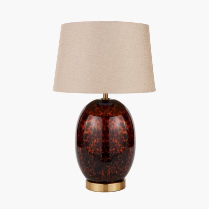 Pacific Lifestyle Lucien Tortoiseshell Glass Tall Table Lamp