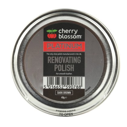 Cherry Blossom Platinum Renovating Shoe Polish 40g - Dark Brown