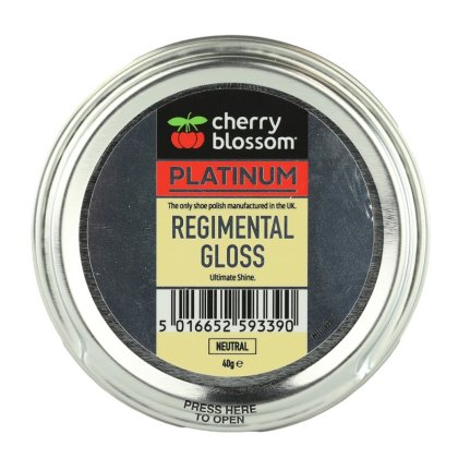 Cherry Blossom Platinum Regimental Gloss Shoe Polish 40g - Neutral