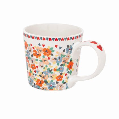 Cath Kidston Painted Pansies Cream Dolly Mug