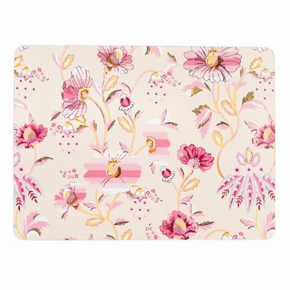 Cath Kidston Friendship Gardens Set of 4 Cork Backed Placemats - Cream