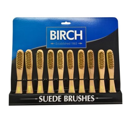 Birch Wood Handle Suede Brush (Single)