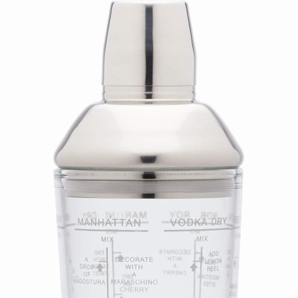 BarCraft 700ml Glass Boston Cocktail Shaker