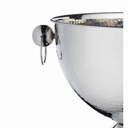 BarCraft Hammered Stainless Steel Champagne Bowl