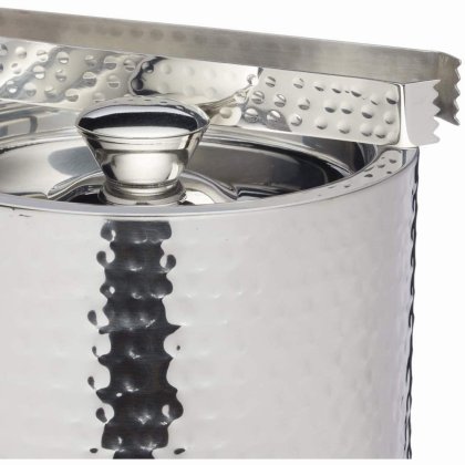BarCraft Small Hammered Ice Bucket with Lid