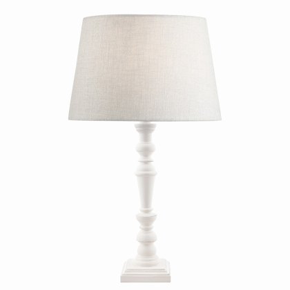 Laura Ashley Tate Wooden Table Lamp Distressed Off White Base Only
