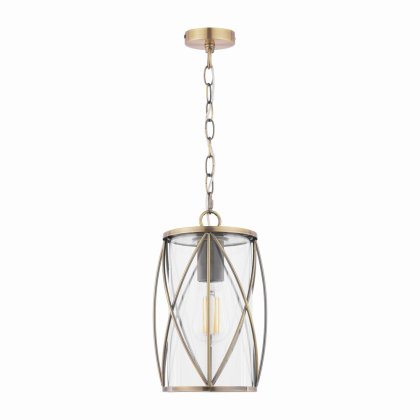Laura Ashley Beckworth Ceiling Lantern Antique Brass and Glass