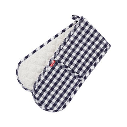 Judge Textiles Double Oven Mitt - Blue Check
