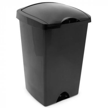 Addis Lift Up Lid Bin 50lt - Black