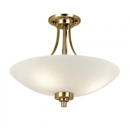 Welles 3light Flush ceiling light