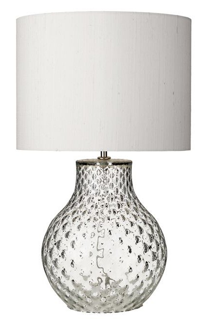David Hunt Azores Small Clear Table, Small White Lamp Base