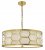 Dar Epstein 4lt Pendant Gold w/Ivory Shade & Frosted Glass Diff