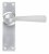 Satin Chrome Straight Lever Latch Set