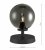 Dar Esben Touch Table Lamp Matt Black with Smoked Glass