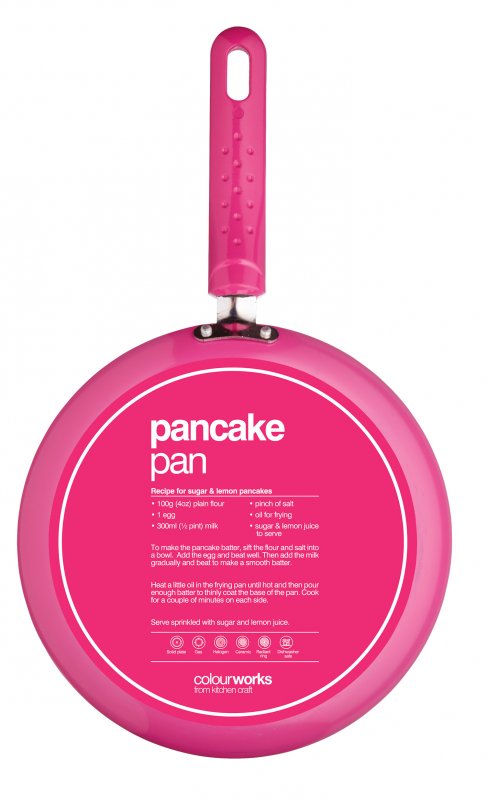 Pancake or Crepe Frying Pan-pink