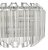 Dar Tuvalu 2 Light Wall Light Glass & Polished Chrome