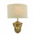 Raul Monkey Wall Light Gold C/W Natural Linen Shade