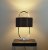 Searchlight Madrid LED Table Lamp Chrome & Opal with Black Shade