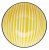 kitchencraft glazed stoneware bowl yellow stripe 15.5x7.5cm