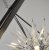 Searchlight Stellar 6 Light Spike Ball Pendant, Matt Black Frame W Crystal Glass