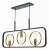 Ryota 3 Light Bar Pendant Satin Black Antique Gold