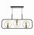 Ryota 3 Light Bar Pendant Satin Black Antique Gold