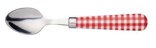 KitchenCraft Stainless Steel Red Gingham Handle Teaspoon Set of 6
