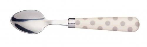 KitchenCraft Stainless Steel Taupe Polka Dot Handle Teaspoon Set of 6