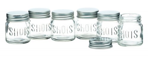 BarCraft Mini Glass Drinks Jars Set of 6