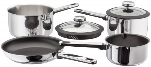 Stellar Stay Cool Draining Non-Stick Saucepan 4 Piece Set