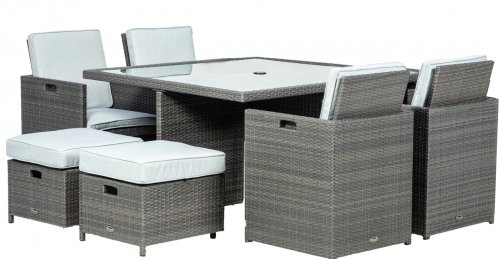 MARLOW Deluxe 8 Seater Cube Dining Set