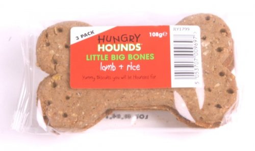 Hungry Hounds Little Big Bones (Pack of 3) - Lamb & Rice