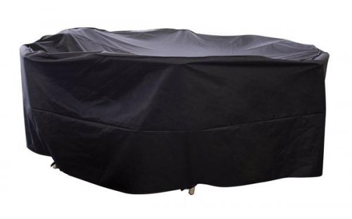 Heavy Duty 6 Seater Round Dining Set Cover - Black
