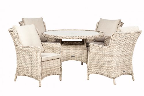 Royalcraft Seychelles 4 Seater Round Comfort Dining Set