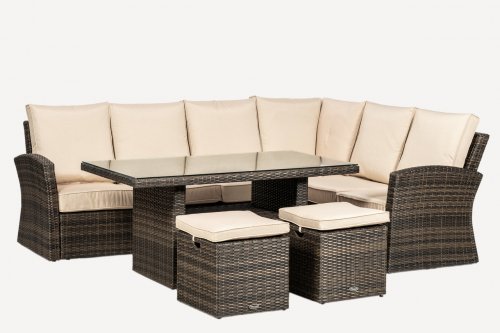 Royalcraft Dallas 5pc Standard Corner Dining Set - Brown