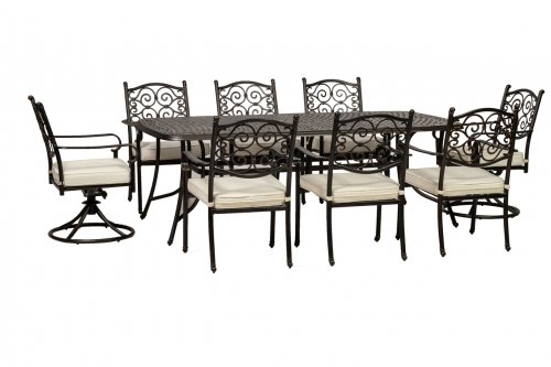 Royalcraft Versailles 8 Seater Dining Set with 2 Swivel Chairs