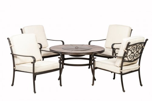 Royalcraft Versailles 4 Seat Firepit Lounging Set