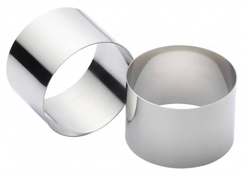 Set of Two Stainless Steel Extra Deep Cooking Rings