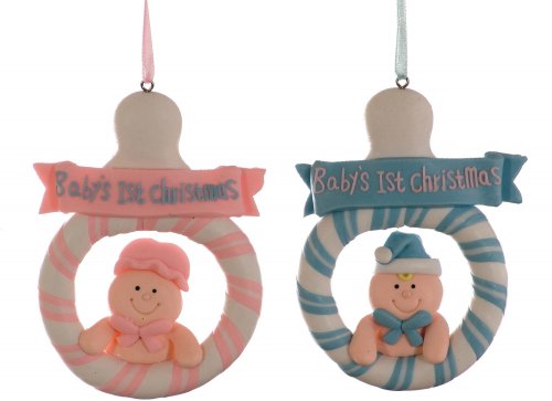 festive claydough babys 1st dummy 9cm - assorted