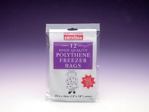 Caroline Polythene Freezer Bags 12x18" (Pack of 12)