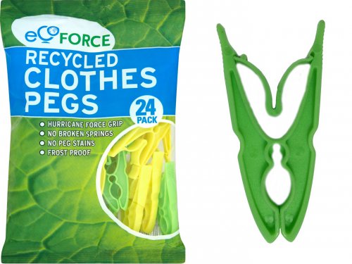 EcoForce Recycled Clothes Pegs (24 Pack)
