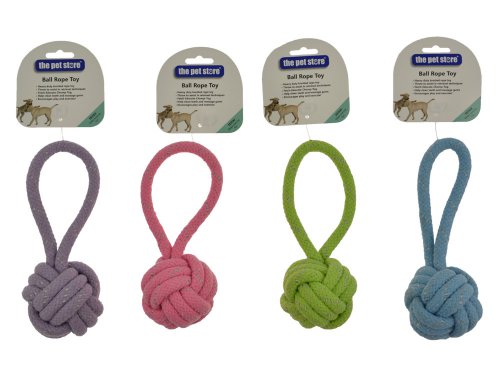 The Pet Store Strong Rope Toy - Ball Rope with Loop