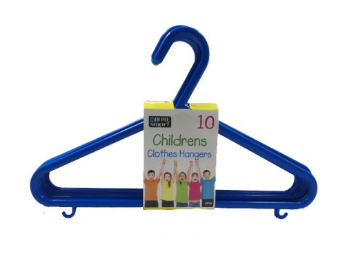 Home Smart 10pc Childrens Clothes Hangers Blue